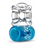 Синее эрекционное виброкольцо One Night Stand Vibrating C-Ring - Blush Novelties - в Саранске купить с доставкой