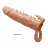 Телесная удлиняющая насадка Penis Sleeve Emmitt - 17 см. - Baile - в Саранске купить с доставкой