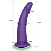 Фиолетовая гладкая изогнутая насадка-плаг - 17 см. - LOVETOY (А-Полимер) - купить с доставкой в Саранске