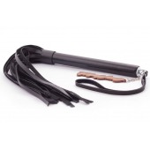 Черная кожаная плеть  Индиго  - 50 см. - Crazy Handmade - купить с доставкой в Саранске