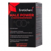 Капсулы для мужчин Erotichard male power с пантогематогеном - 20 капсул (0,370 гр.) - Erotic Hard - купить с доставкой в Саранске