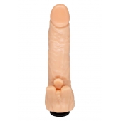 Телесная гелевая насадка-фаллос с клиторальными лепестками - 18,5 см. - LOVETOY (А-Полимер) - купить с доставкой в Саранске