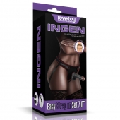 Женский темнокожий страпон Easy Strapon Set 7 Inch - 18 см. - Lovetoy - купить с доставкой в Саранске