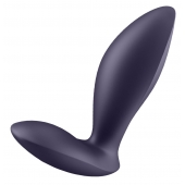 Фиолетовый анальный вибростимулятор Power Plug - Satisfyer - в Саранске купить с доставкой