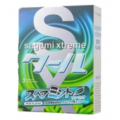 Презервативы Sagami Xtreme Mint с ароматом мяты - 3 шт. - Sagami - купить с доставкой в Саранске