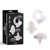 Набор из 3 прозрачных эрекционных колец с вибрацией Teasers Ring Kit - Chisa - в Саранске купить с доставкой