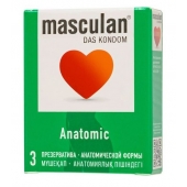 Презервативы анатомической формы Masculan Anatomic - 3 шт. - Masculan - купить с доставкой в Саранске