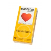 Презервативы с колечками и пупырышками Masculan Ribbed+Dotted - 10 шт. - Masculan - купить с доставкой в Саранске
