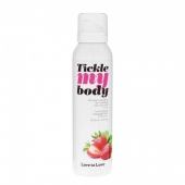 Массажная хрустящая пенка Tickle My Body Strawberry с ароматом клубники - 150 мл. - Love to Love - купить с доставкой в Саранске