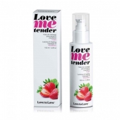 Съедобное согревающее массажное масло Love Me Tender Strawberry с ароматом клубники - 100 мл. - Love to Love - купить с доставкой в Саранске