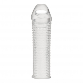 Текстурированная насадка на пенис Clear Textured Penis Enhancing Sleeve Extension - 16,5 см. - BlueLine - в Саранске купить с доставкой