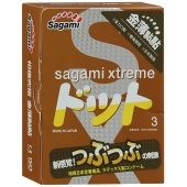 Презервативы Sagami Xtreme FEEL UP с точечной текстурой и линиями прилегания - 3 шт. - Sagami - купить с доставкой в Саранске