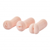 Набор из 3 мастурбаторов The Girl Next Door Tina - Dream Toys - в Саранске купить с доставкой