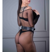 Черный кожаный пояс Sex Game - БДСМ Арсенал - купить с доставкой в Саранске