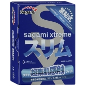 Розовые презервативы Sagami Xtreme FEEL FIT 3D - 3 шт. - Sagami - купить с доставкой в Саранске