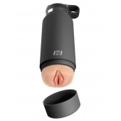 Серый мастурбатор в виде бутылки F*ck Flask - Pipedream - в Саранске купить с доставкой