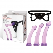 Тренировочный набор с тремя насадками Pegging Training Set - Lux Fetish - купить с доставкой в Саранске