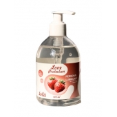 Лубрикант на водной снове Love Protection Strawberry с ароматом клубники - 300 мл. - Lola Games - купить с доставкой в Саранске