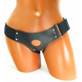 Трусики для страпона коричневого цвета - БДСМ Арсенал - купить с доставкой в Саранске