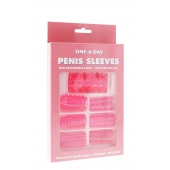 Набор из 7 розовых насадок на пенис ONE-A-DAY PENIS SLEEVES PINK - Seven Creations - в Саранске купить с доставкой