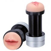 Двусторонний мастурбатор REALSTUFF 2 IN 1 HUMMER MOUTH   VAGINA - ротик и вагина - Dream Toys - в Саранске купить с доставкой
