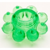 Зеленое эрекционное кольцо-цветок - Toyfa Basic - в Саранске купить с доставкой