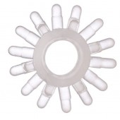 Прозрачное гелевое эрекционное кольцо с шипиками - Toyfa Basic - в Саранске купить с доставкой