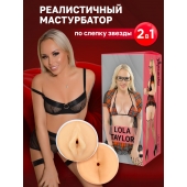 Двусторонний мастурбатор Lola Taylor - 22 см. - ФлешНаш - в Саранске купить с доставкой