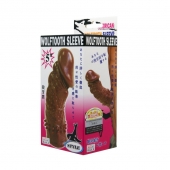 Коричневая насадка на пенис Wolftooth Sleeve - 13 см. - Baile - в Саранске купить с доставкой