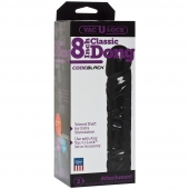 Насадка-фаллоимитатор Vac-U-Lock CodeBlack 8 Inch Classic Dong - 19,3 см. - Doc Johnson - купить с доставкой в Саранске