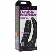 Черная насадка-фаллоимитатор для двойной стимуляции Double Penetrator - 16 см. - Doc Johnson - купить с доставкой в Саранске