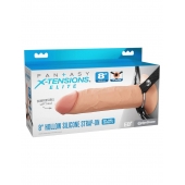 Полый страпон на ремнях 8’’ Hollow Silicone Strap-on - Pipedream - купить с доставкой в Саранске