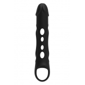Черная насадка-удлинитель Vibrating Extender With Remote с вибрацией - Dream Toys - в Саранске купить с доставкой