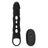Черная насадка-удлинитель Vibrating Extender With Remote с вибрацией - Dream Toys - в Саранске купить с доставкой