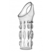 Прозрачная насадка на пенис Stretchy Studded Penis Sleeve Ring - Blush Novelties - в Саранске купить с доставкой