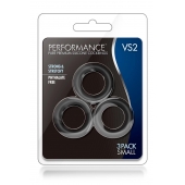 Набор из 3 черных эрекционных колец Black Small Penis Rings - Blush Novelties - в Саранске купить с доставкой