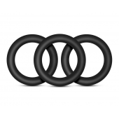 Набор из 3 черных эрекционных колец Black Small Penis Rings - Blush Novelties - в Саранске купить с доставкой