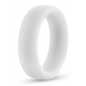 Белое люминесцентное эрекционное кольцо Silicone Glo Cock Ring - Blush Novelties - в Саранске купить с доставкой