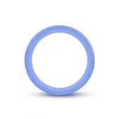 Голубое люминесцентное кольцо Silicone Glo Cock Ring - Blush Novelties - в Саранске купить с доставкой