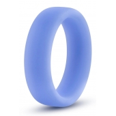Голубое люминесцентное кольцо Silicone Glo Cock Ring - Blush Novelties - в Саранске купить с доставкой