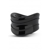 Черное эрекционное кольцо на мошонку Beef Ball Stretcher Snug - Blush Novelties - в Саранске купить с доставкой