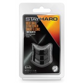 Черное эрекционное кольцо на мошонку Beef Ball Stretcher Snug X Long - Blush Novelties - в Саранске купить с доставкой