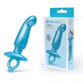 Голубая анальная пробка для массажа простаты Hither Silicone Prostate Plug - 14,3 см. - b-Vibe - в Саранске купить с доставкой