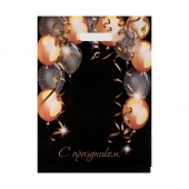 Пакет с вырубной ручкой и принтом в виде шариков (30х40 см) - Сима-Ленд - купить с доставкой в Саранске