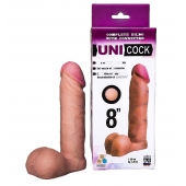 Фаллическая насадка для страпона UNICOCK 8  - 20 см. - LOVETOY (А-Полимер) - купить с доставкой в Саранске