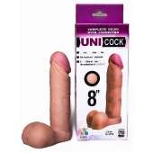 Фаллическая насадка для страпона UNICOCK 8  - 20 см. - LOVETOY (А-Полимер) - купить с доставкой в Саранске