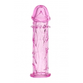 Розовая насадка фаллической формы - 12,5 см. - A-toys - в Саранске купить с доставкой
