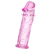 Розовая насадка фаллической формы - 12,5 см. - A-toys - в Саранске купить с доставкой