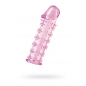 Розовая насадка на пенис с шипами - 12,5 см. - A-toys - в Саранске купить с доставкой