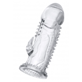 Прозрачная насадка на пенис с шипиками и коготком - 13,5 см. - A-toys - в Саранске купить с доставкой